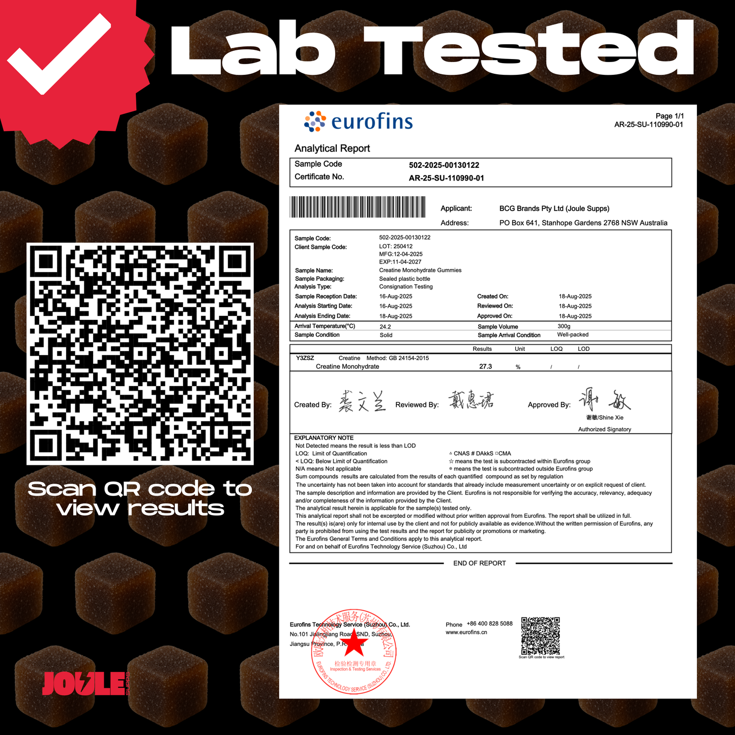 Cola Creatine Gummies